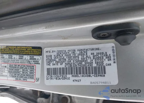 2004 Toyota Camry Le from USA, damaged, VIN 4T1BE32K74U281492